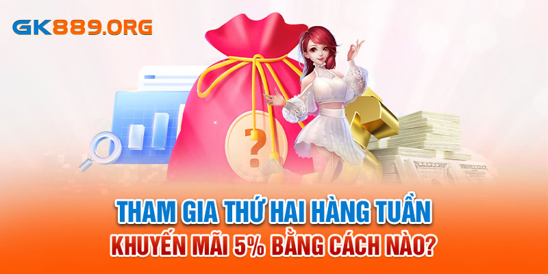 Tham gia Thứ hai hàng tuần khuyến mãi 5% bằng cách nào?